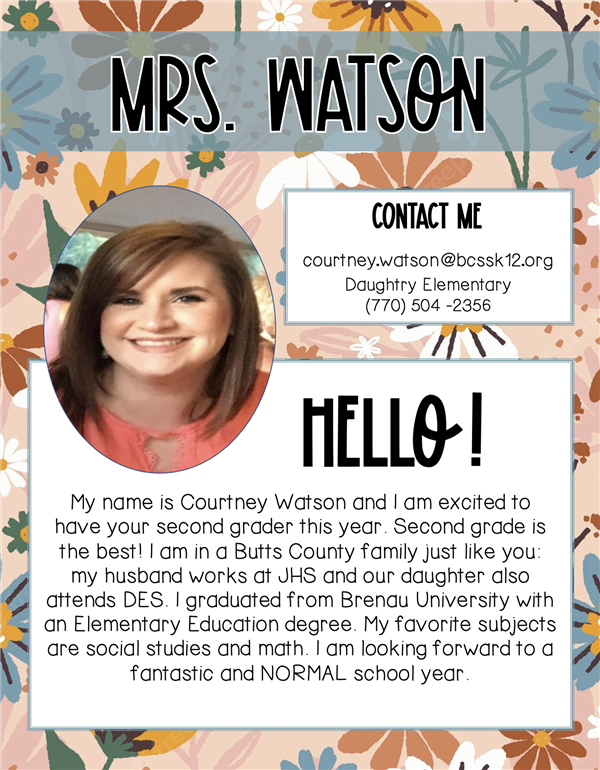 Hi! I'm Mrs. Watson :)